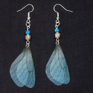 Dragonfly Wing Earrings Miniblings Dragonflies Insect Insects Wings Light Blue