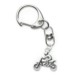 Driver Enduro key ring key ring motorcycle cross machine silver sitting