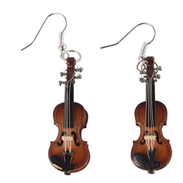 Geigenohrringe Ohrringe Geige Violine 2 Geigen Miniblings Orchester Geiger + Box