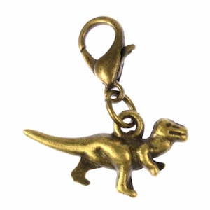 Dino Charm Pendant Tyrannosaurus Rex Miniblings Dinosaur T-Rex Bronze
