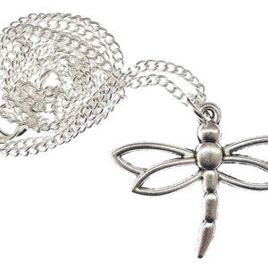 Libellule collier 45cm pendentif Miniblings insecte libellule argent metal