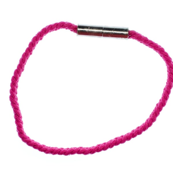 Armband geflochten Miniblings Flechtarmband Kordelarmband pink Magnetverschluss