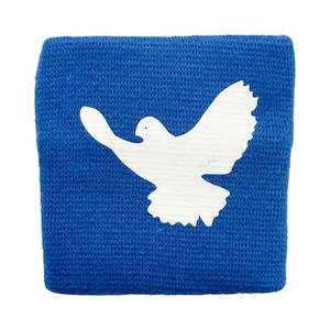 Sweatband Wristband Wrist Warmer + Zipper Purse Miniblings Dove Bird Pigeon Blue