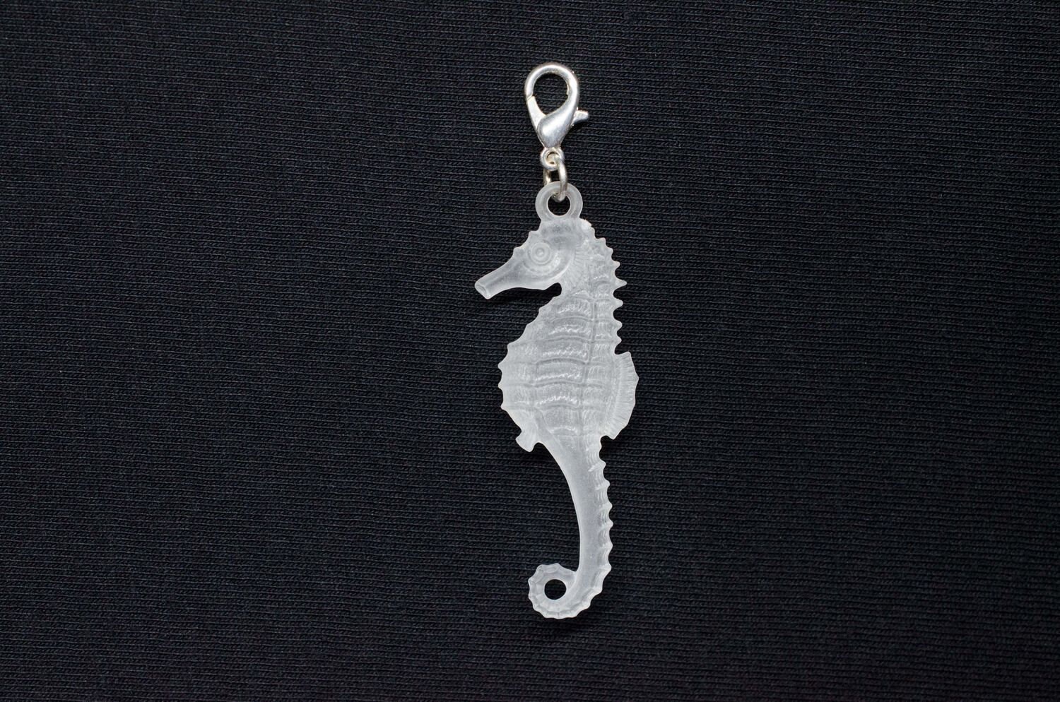Miniblings Seepferdchen Anhänger – Handgefertigter Charm Aus Kunststoff, Versilbert, Für Bettelarmband & Mehr