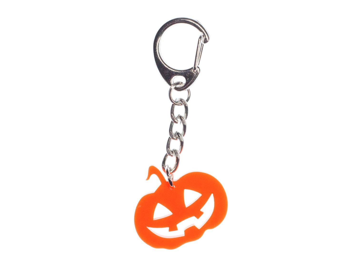 Pumpkin Key Ring Chain Miniblings Halloween Orange Acrylic Etsy