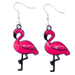 Flamingo Earrings Rs Hangers Miniblings Flamingos Bird Birds Enameled Pink