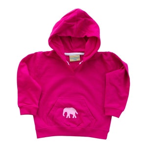Hoody Sweater Miniblings Sweatshirt Children Kids Pink Elefant 3-4 Years