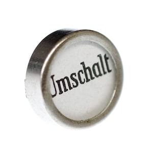 Umschalt Brooch Pin Badge Button Badge Miniblings White Vintage Typewriter