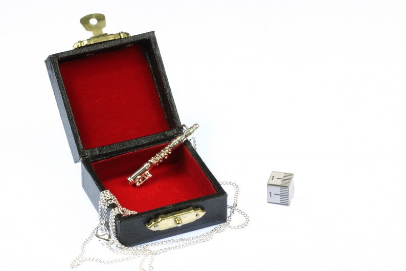 Flutes Flute Necklace Miniblings Silver Plated 60cm Box Etsy