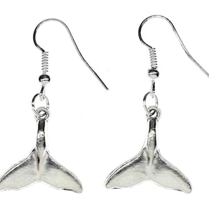 Whale Fin Earrings Miniblings Hangers Flapper Mammal Sea Ocean Animal DoLPhin