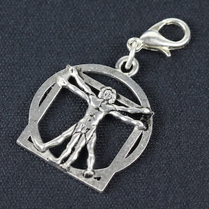 Leonardo Da Vinci Proportions Medicine Vitruvian Man Charm Pendant Miniblings