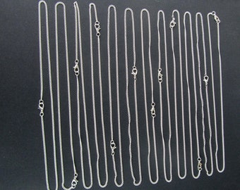 chaîne à maillons 12x 2.4mm bricolage fermoir argente collier Miniblings 60 cm