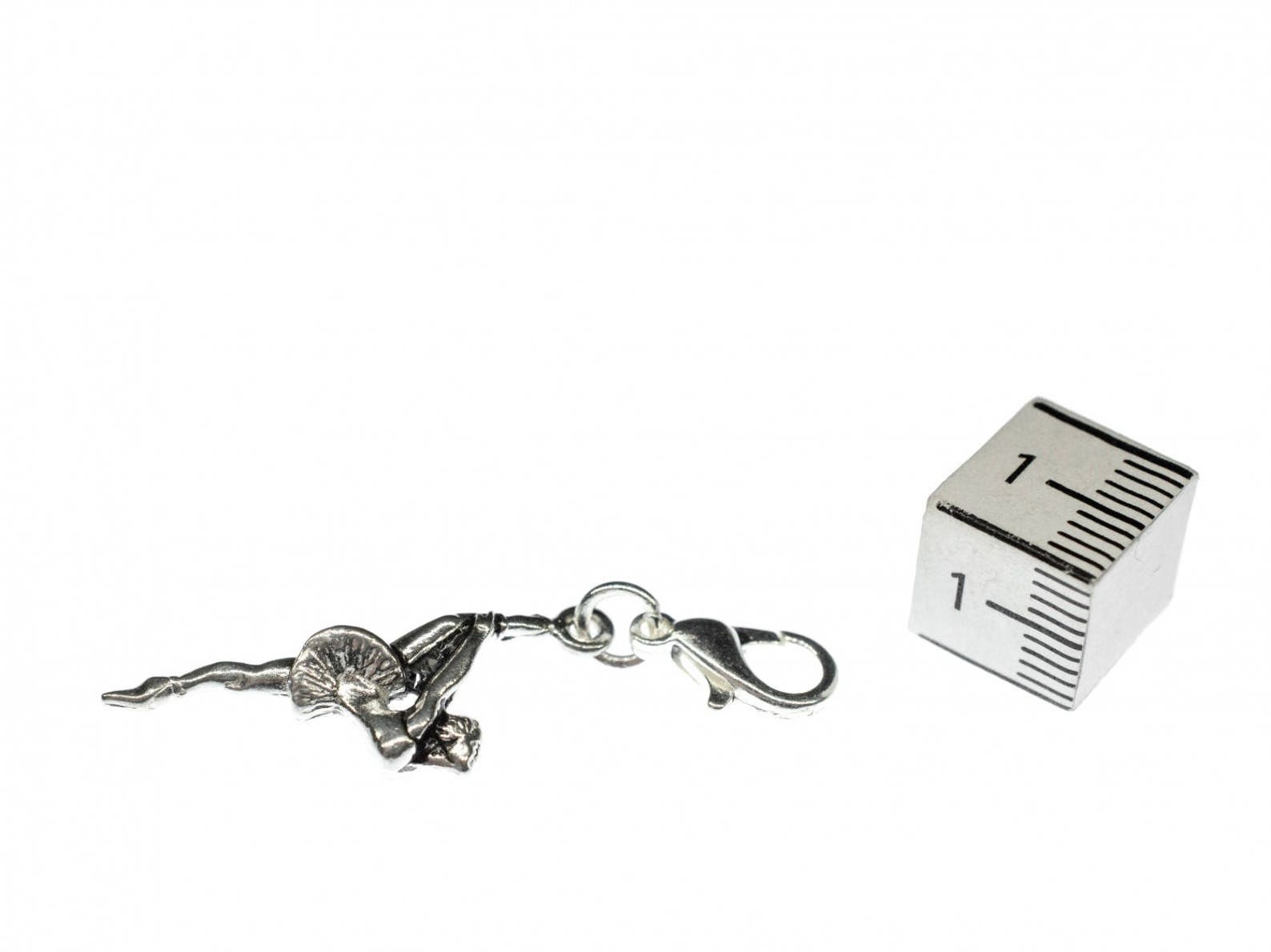 ballerina ballet dancer charm for bracelet wristlet dangle miniblings silver
