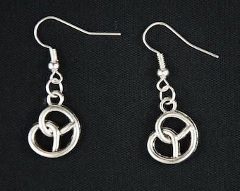 Pretzel Earrings Butter Pretzels Miniblings Oktoberfest Bavaria Silver