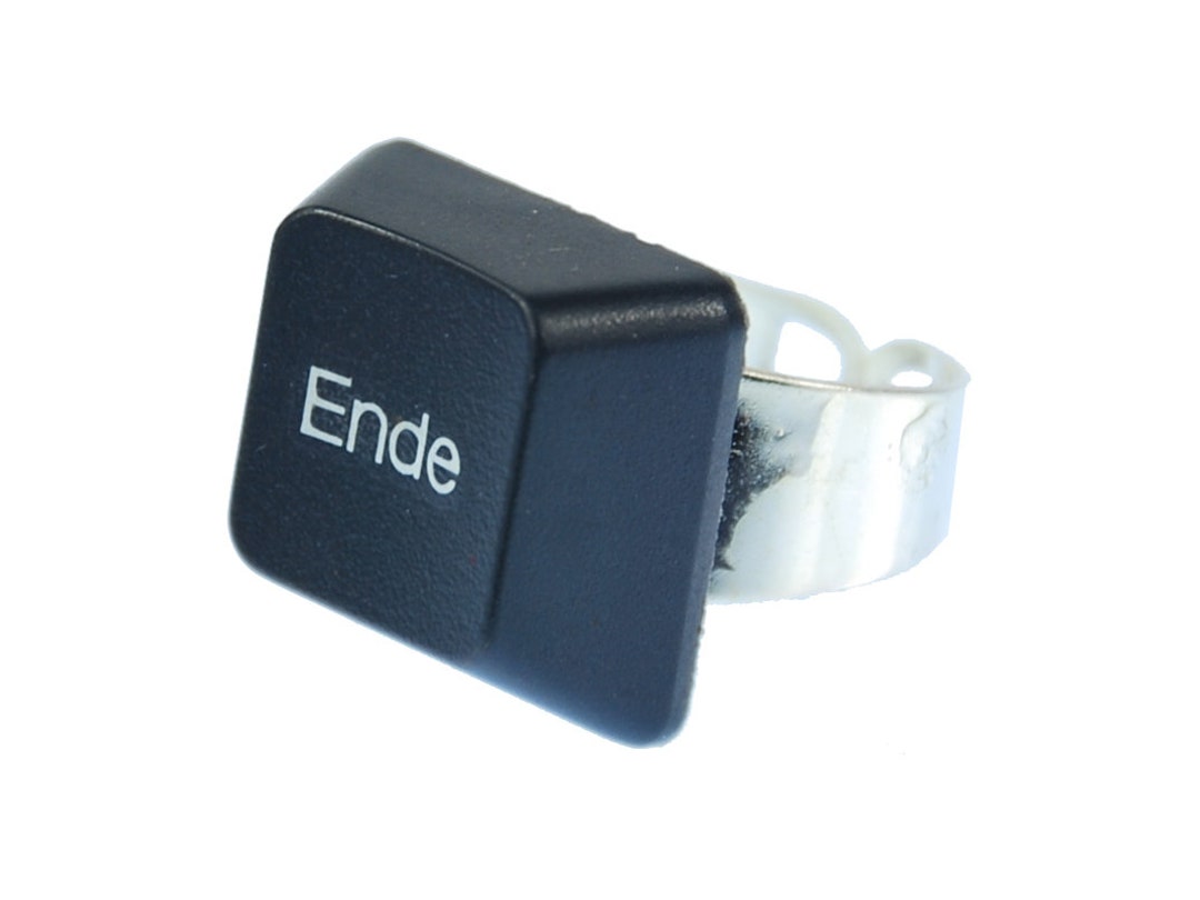 Keyboard Computer Key Rings Keyboard Ring End Key Miniblings Computer PC Nerd Men Finger Rings ...