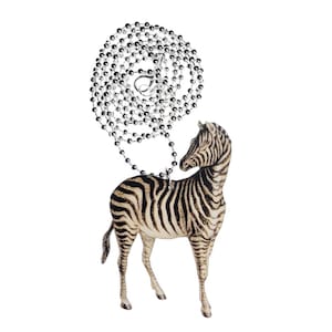 Zebra Necklace Miniblings 80Cm Wooden Laserprint Animal Zoo Africa Safari