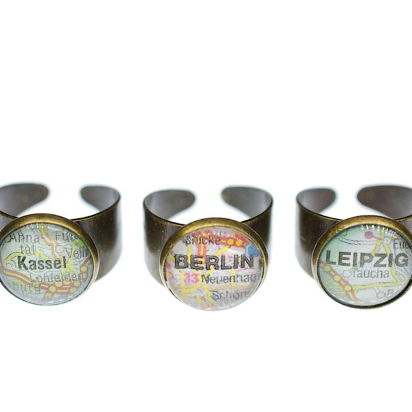 Choose A City Customized Ring Miniblings Cities City Berlin München Germany