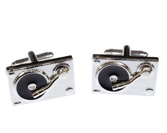 Turntables Cuff Links Cufflinks Miniblings Buttons DJ Music Record Player Records