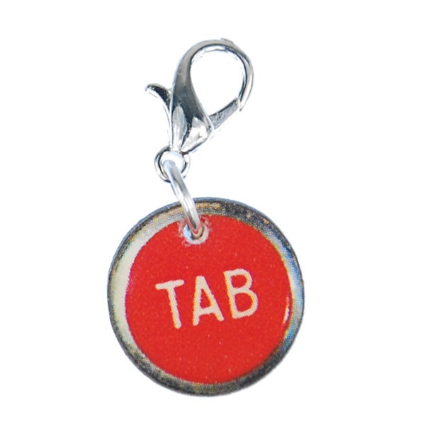 Tab cle charm clavier de machine à ecrire Miniblings rouge signe bois