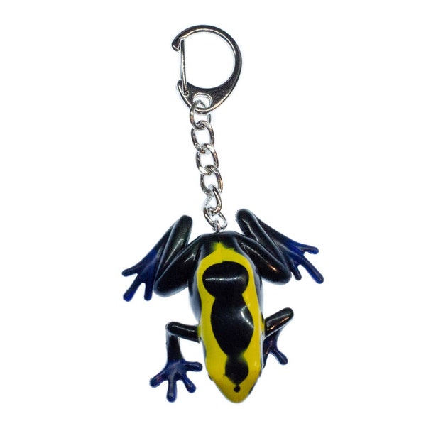 Grenouille Porte-cle Porte-cles de la collier Miniblings Black grenouille jaune