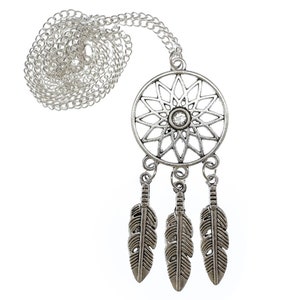 Dreamcatcher collier 60 cm cintre Miniblings rêve Indiens argente
