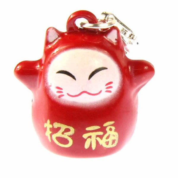 Calico Cat Maneki Neko Charm Pendant Miniblings Manga Anime Asia Red