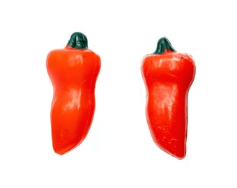 Chili Ohrstecker Miniblings Stecker Ohrringe Essen Paprika Chilischote Gewürz