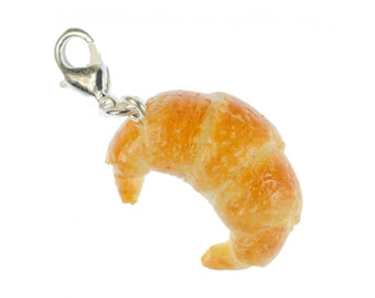 Tirette charm croissant porte-cle petit-dejeunercroissant beige français