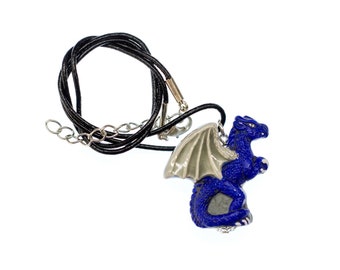 Miniblings imaginaire de dragon bleu dragon de feu en ceramique