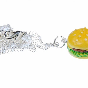 Hamburger Big Necklace Miniblings 45Cm Cheesburger Fast Food Burger 16Mm