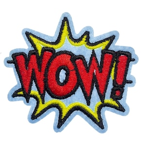 Wow! Comic Speech Bubble Hotfix Patch Miniblings 6x7cm Pop Art