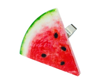 Watermelon Ring Miniblings Finger ring summer melon fruit melon slice melon piece