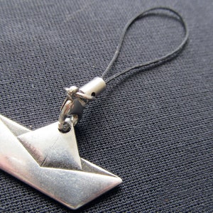Paper Boat Sailboat Sailing Mobile Cell Phone Charm Pendant Ship Origami
