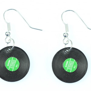 Record Earrings Miniblings Records LP Vinyl DJ Music Green