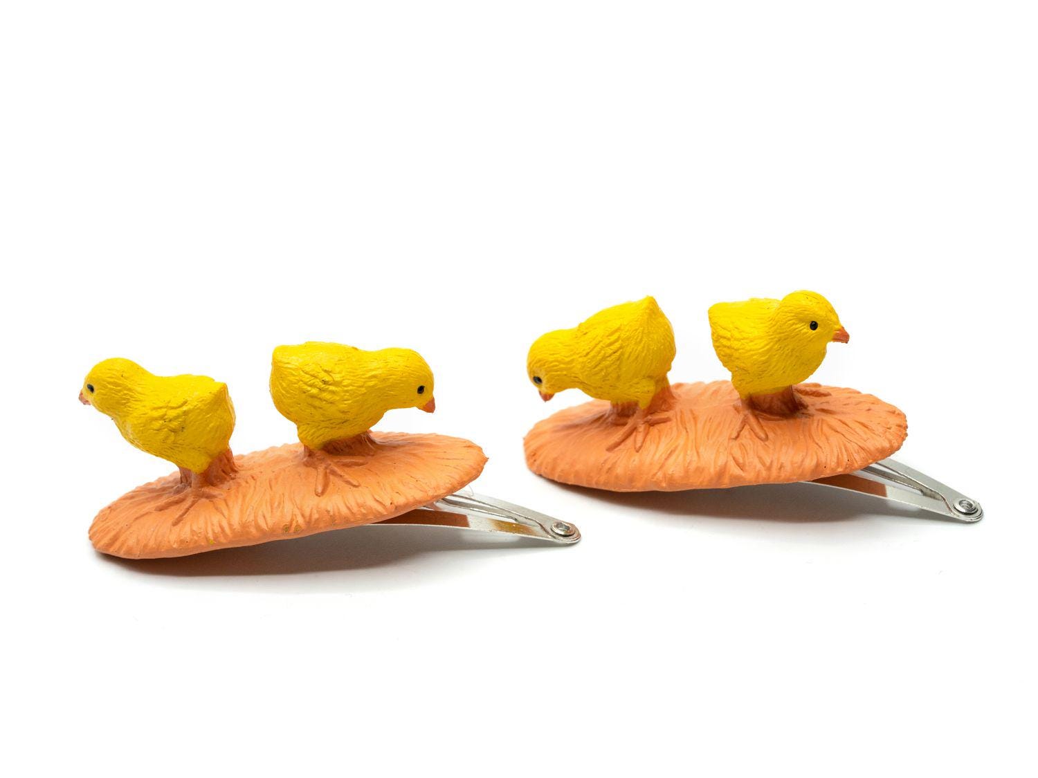 Chicks Hair Clips Miniblings Pin Chickens Farm Chicken 