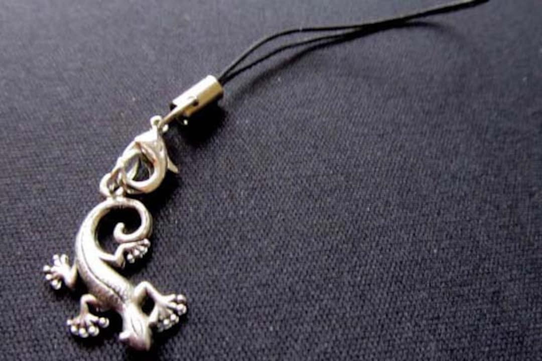 Gecko Gekko Lizard Mobile Cell Phone Charm Pendant Miniblings ...