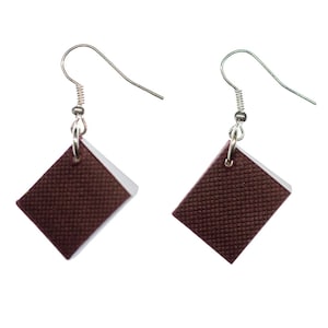 Book Earrings Miniblings Books Bookworm Pages Brown