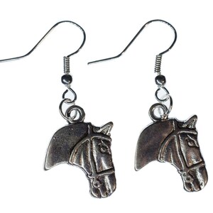 Horsehead Earrings Earring Miniblings Horse Cowboy Metal Silver