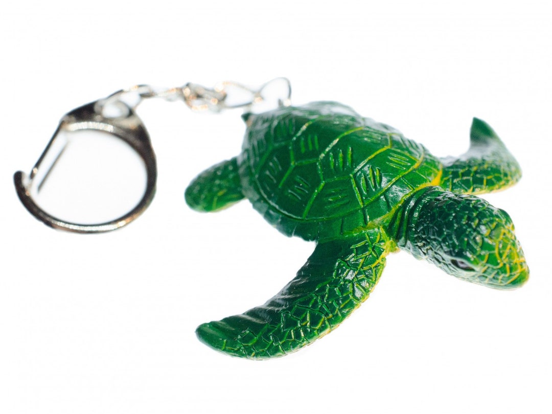 Turtle Key Ring Chain Miniblings Green Sea Tortoise Animal Ocean - Etsy UK