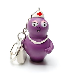 Barbamama Key Ring Chain Kids Children Barbapapa Figure Rubber Black 75Mm