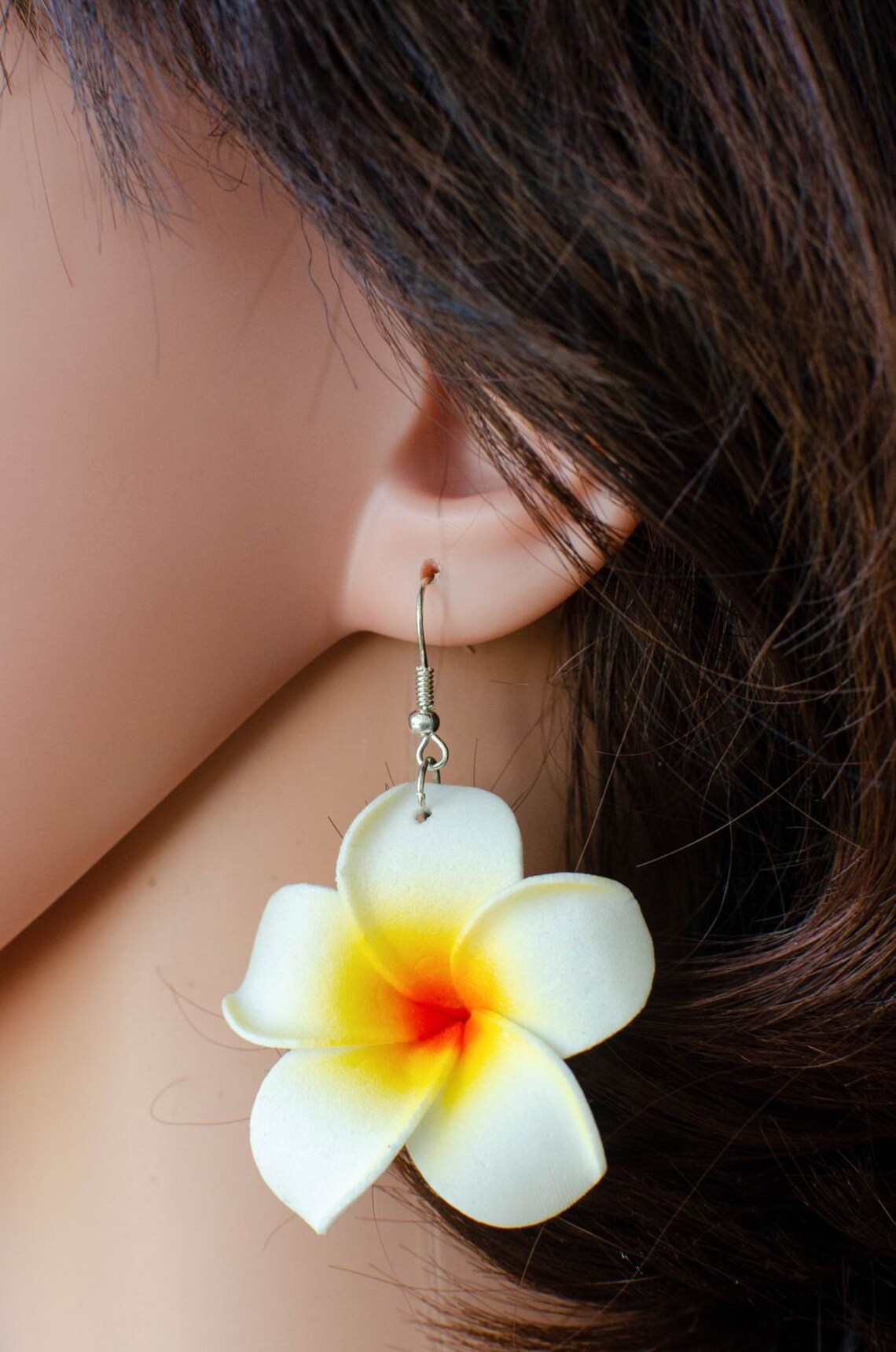 Frangipani Earrings Miniblings Flower Flowers Blossom Lily Etsy