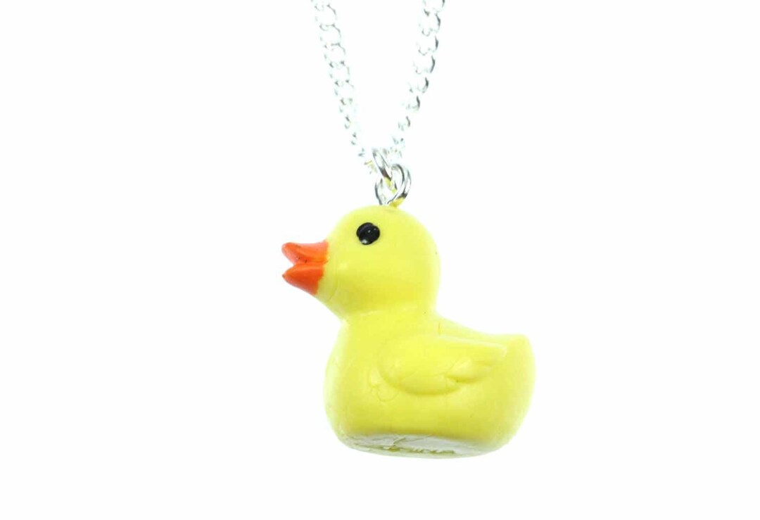 Miniblings Collana Ciondolo Anatra Che Squittisce - 45cm - Gioiello Divertente Unisex In Argento, Regalo Originale