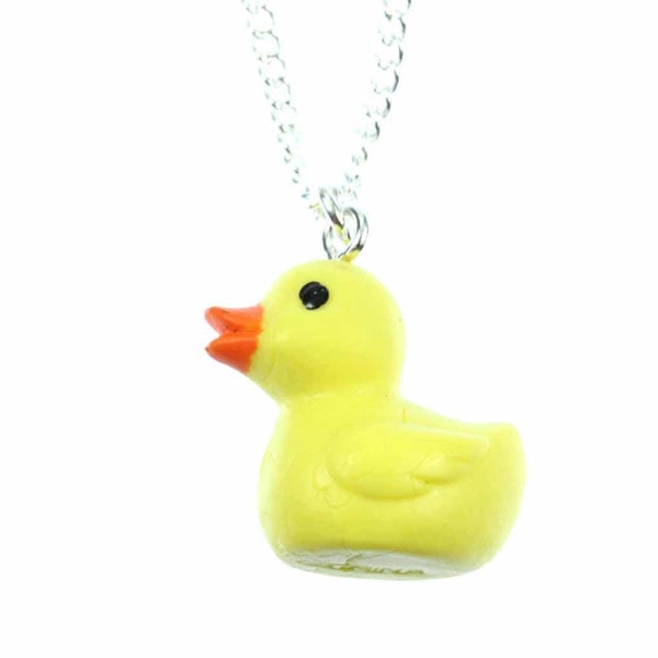 Duck Necklace Miniblings 45Cm Rubber Bath Animal Sea Wild Life