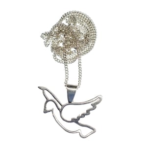 Dove Pigeon Necklace Miniblings 45Cm Bird Wings 925 Silver Birds Animals
