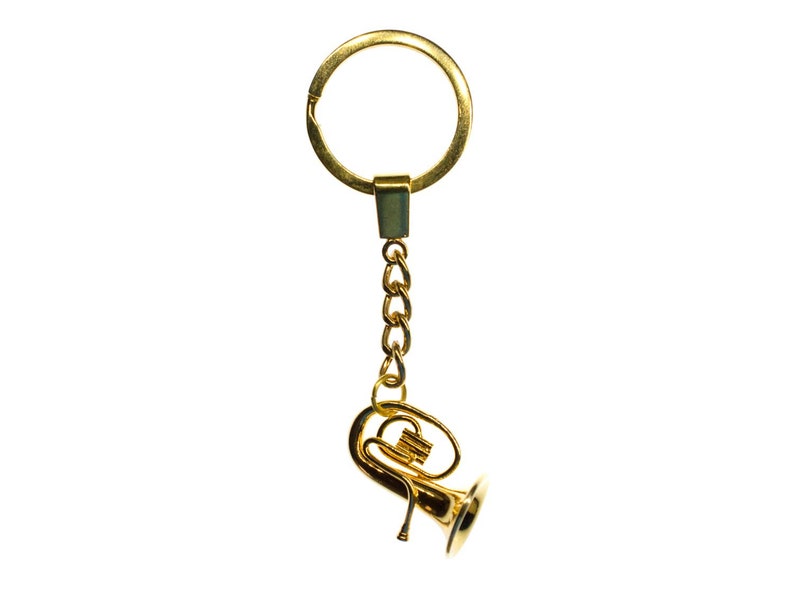 Tuba Key Ring Miniblings Box Musician Tenor Horn Gold Plated Etsy