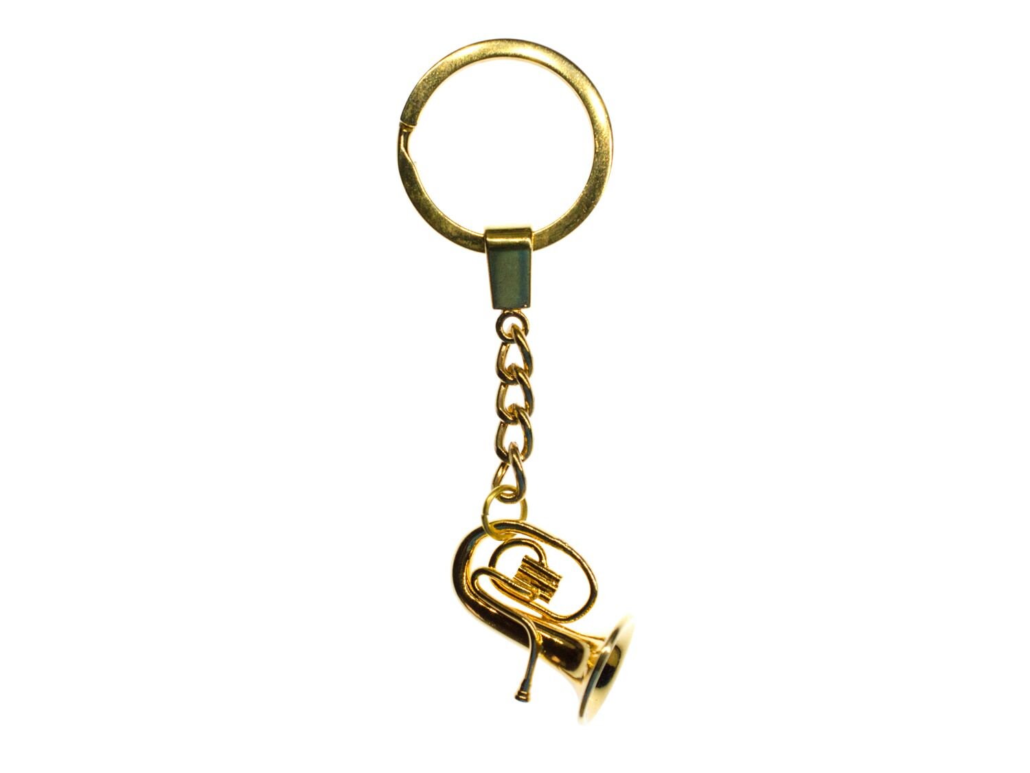 Tuba Key Ring Miniblings Box Musician Tenor Horn Gold Plated Etsy