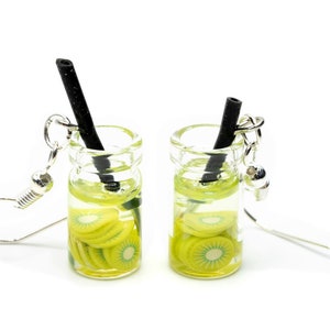 Gin Tonic Earrings Ear Studs Hangers Miniblings G&T LonGDRinks Cocktails Green