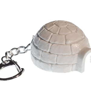 Igloo Key Ring Chain Miniblings Inuit Eskimo Winter Alaska North Pole