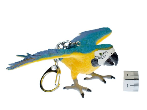 WEVENI Porte-clés Perroquet Rouge Pourpre à Joues Vertes En Acrylique Pour Femme Et Fille (multicolore), Multicolore