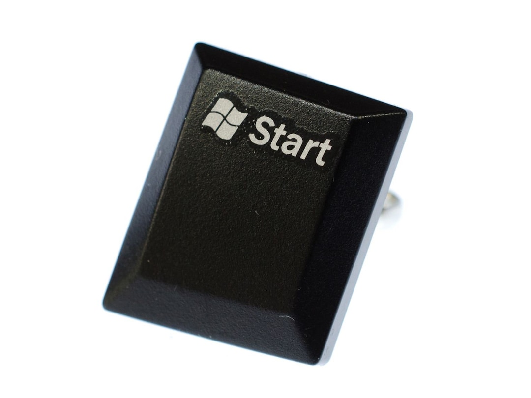 Start Windows Ring Key Miniblings Computer PC Nerd Fingerring - Etsy